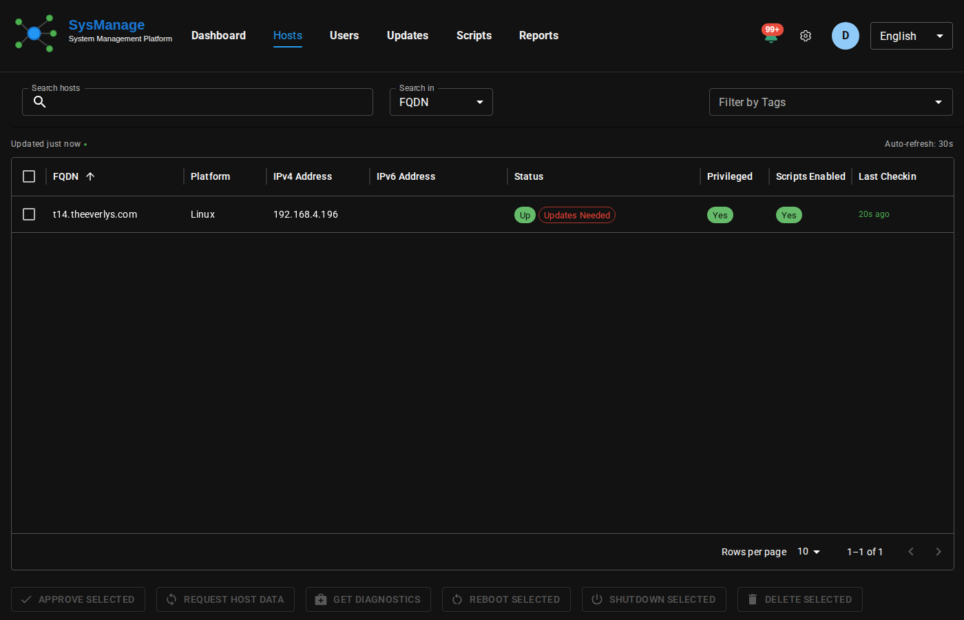SysManage Dashboard Preview